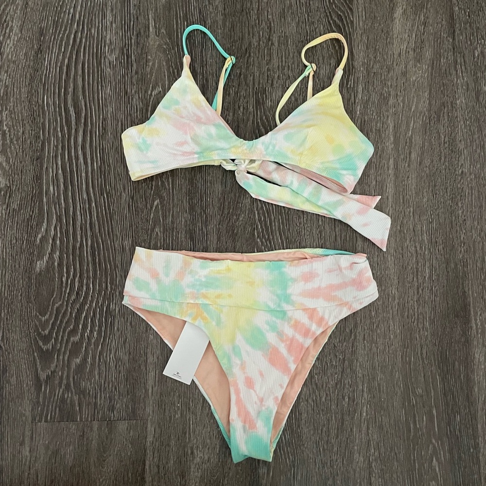 Rip Curl Tie-Dye High Waisted Bikini, size L